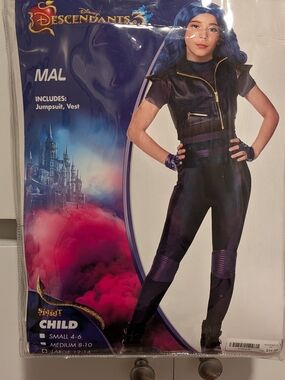 Spirit Mal Kids Costume - Purple and Black Jumpsuit with Vest